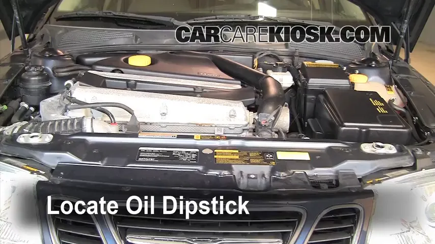 2005 Saab 9-5 Arc 2.3L 4 Cyl. Turbo Sedan Oil Check Oil Level